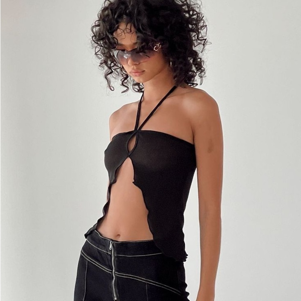 Princess Polly Black Dolan Top